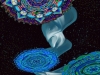 Mandala Ribbon Blue, Digital Print